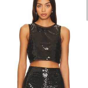 Nonchalant sequin crop top